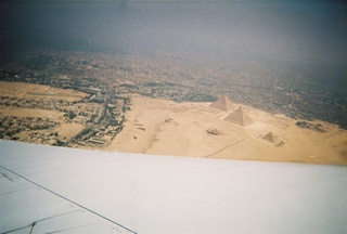 Picture taken by a friend of are's from the airplane as we where landing in Cario, Egypt